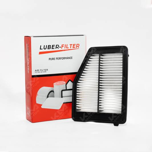 Filtro de aire para Honda Civic 2012-2015, marca KM Motos, mostrando el filtro de aire en su caja.