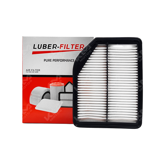 Filtro de aire KM Motos para Honda CRV 2012-2014, muestra el filtro de papel y marco de plástico.