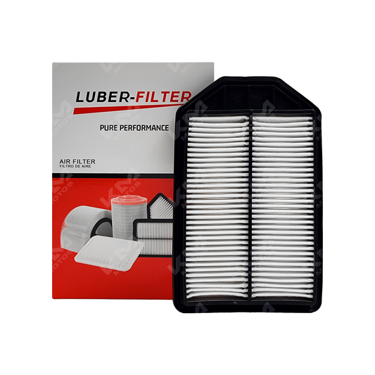 Filtro de aire KM Motos para Honda CRV, modelo 007-009, muestra el filtro de aire con estructura de papel y marco plástico.