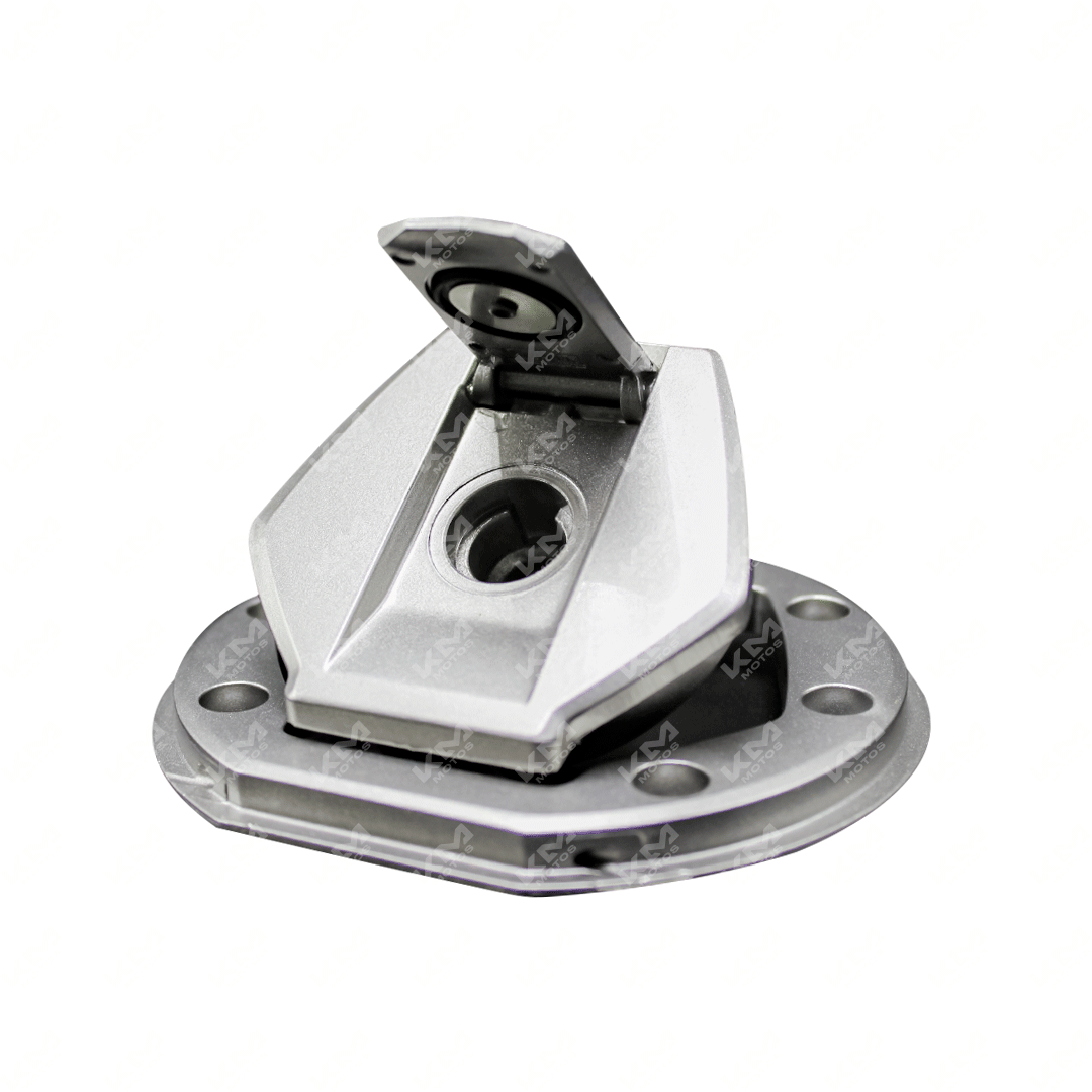 Tapón de combustible para tanque NS200, AS200, RS200 y NS160 Pulsar de la marca KM Motos, con cierre y diseño resistente.