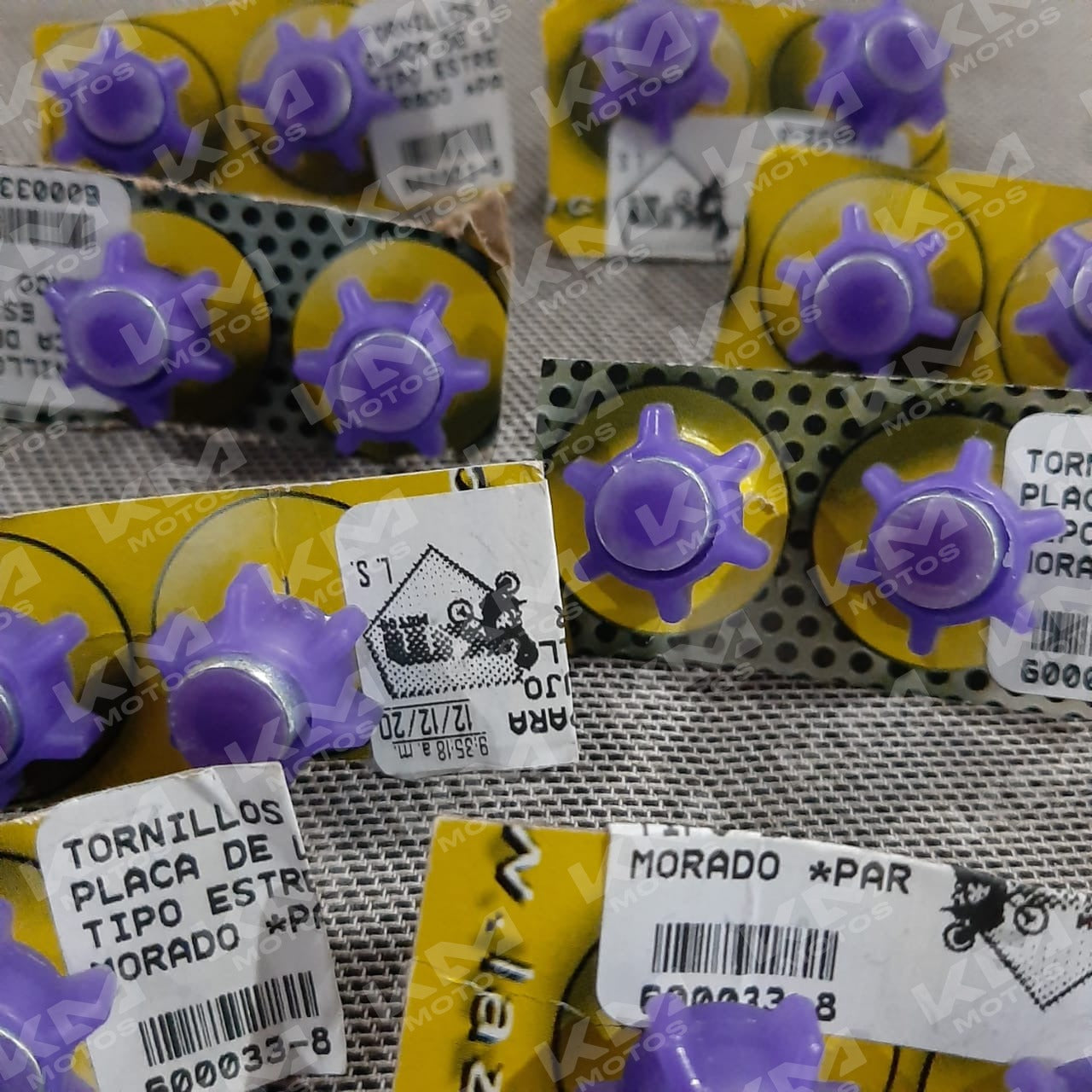 Tornillos para Placa de Lujo Tipo Estrella Morado *PAR