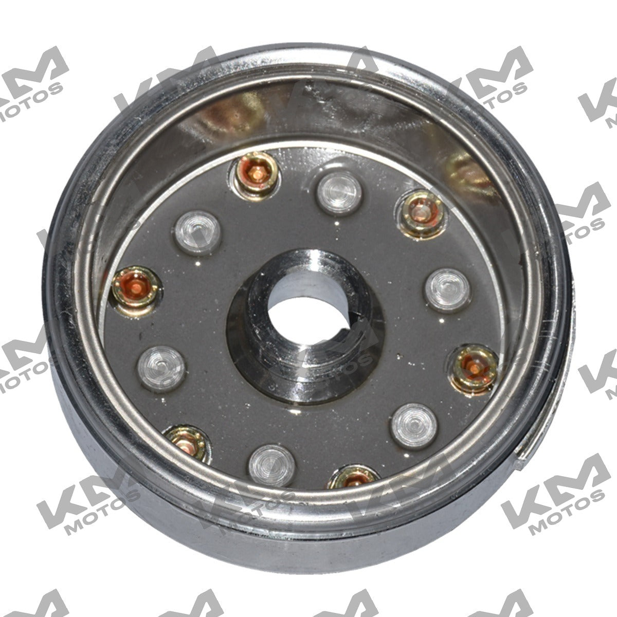 Rotor de generador Italika FT150 HD original, componente del sistema de motor, con detalles visibles del rotor en la imagen.