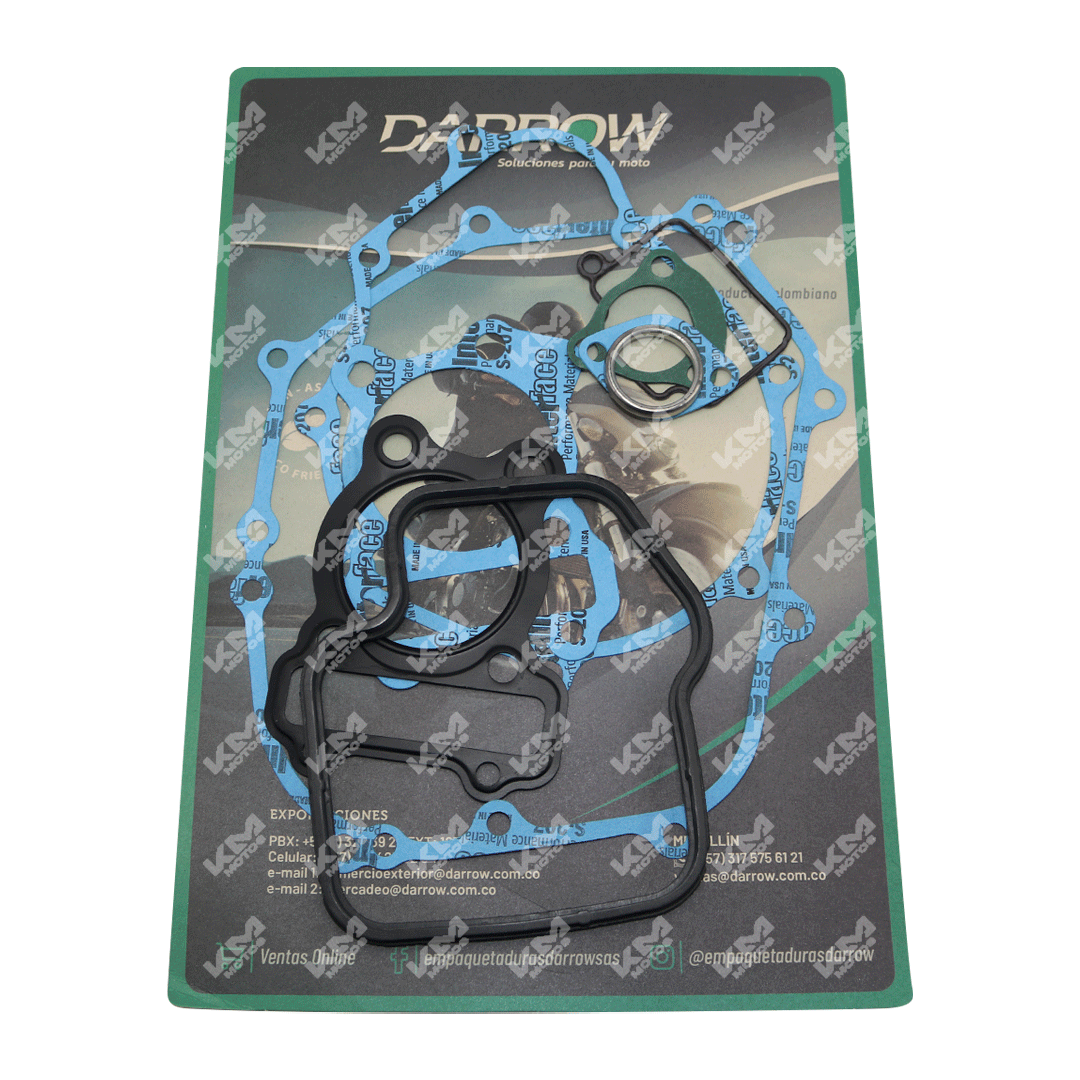KIT COMPLETO DE EMPAQUES BAJAJ PLATINA125 (4 VELOCIDADES) (CON TAPA VALVULA)