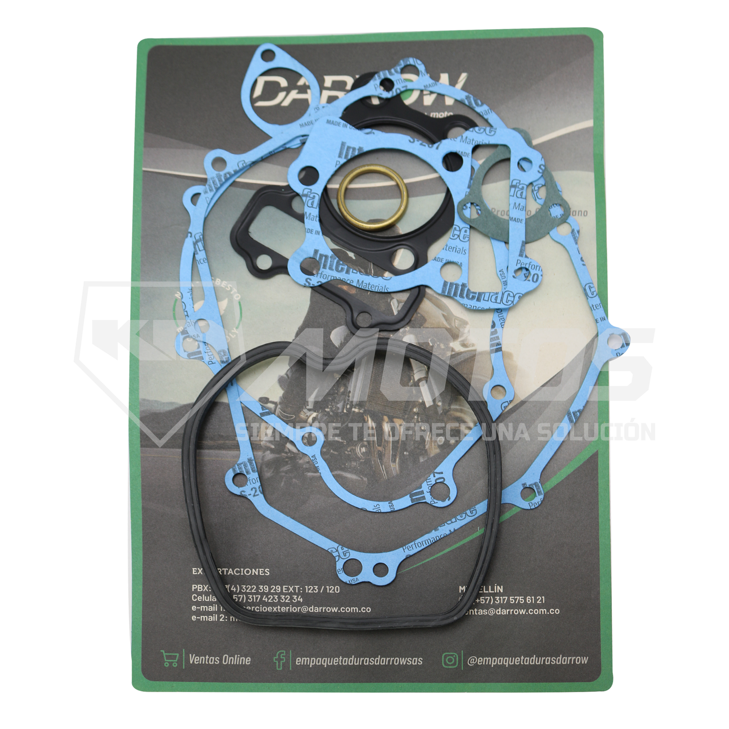 KIT COMPLETO DE EMPAQUES PLATINA125 (5 VELOCIDADES) (CON TAPA VALVULA) - KMMOTOSHN