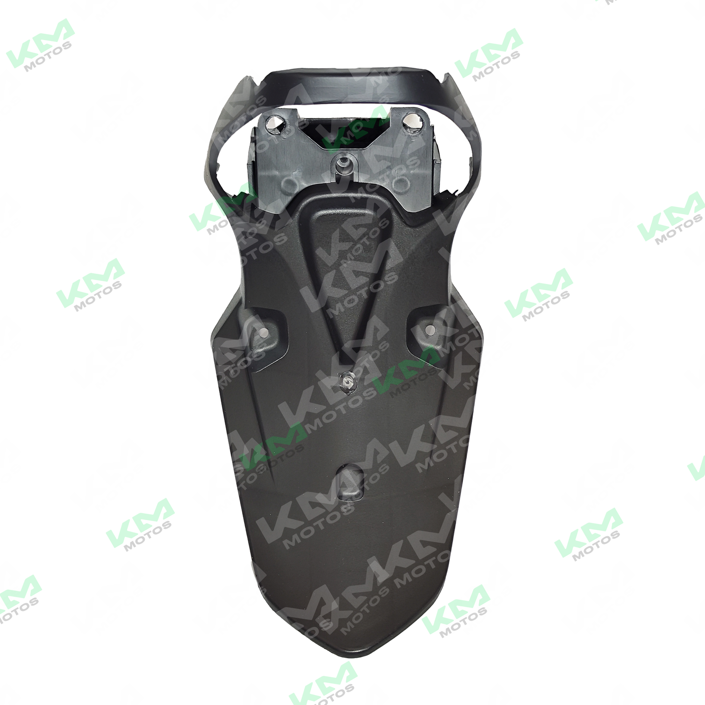 Porta placa XM200Z de KM Motos, resistente soporte para matrícula en color negro, compatible con motocicletas.
