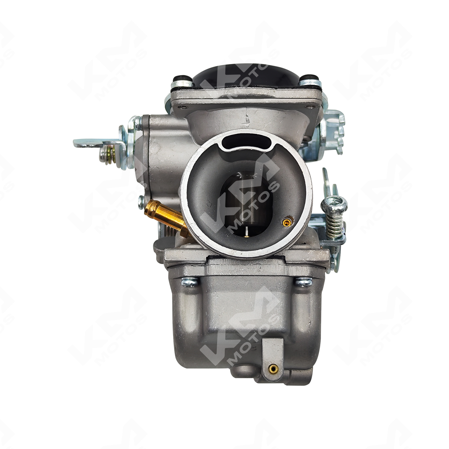 Carburador KM Motos GXT200/KMF KMS, componente de motor, con detalles visibles del cuerpo y conexiones en la imagen.