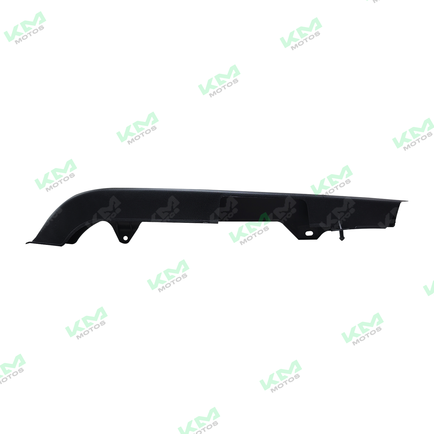 Cubrecadena KM Motos HJ125-7 de color negro, protección para la cadena de motocicleta, con diseño resistente y duradero.