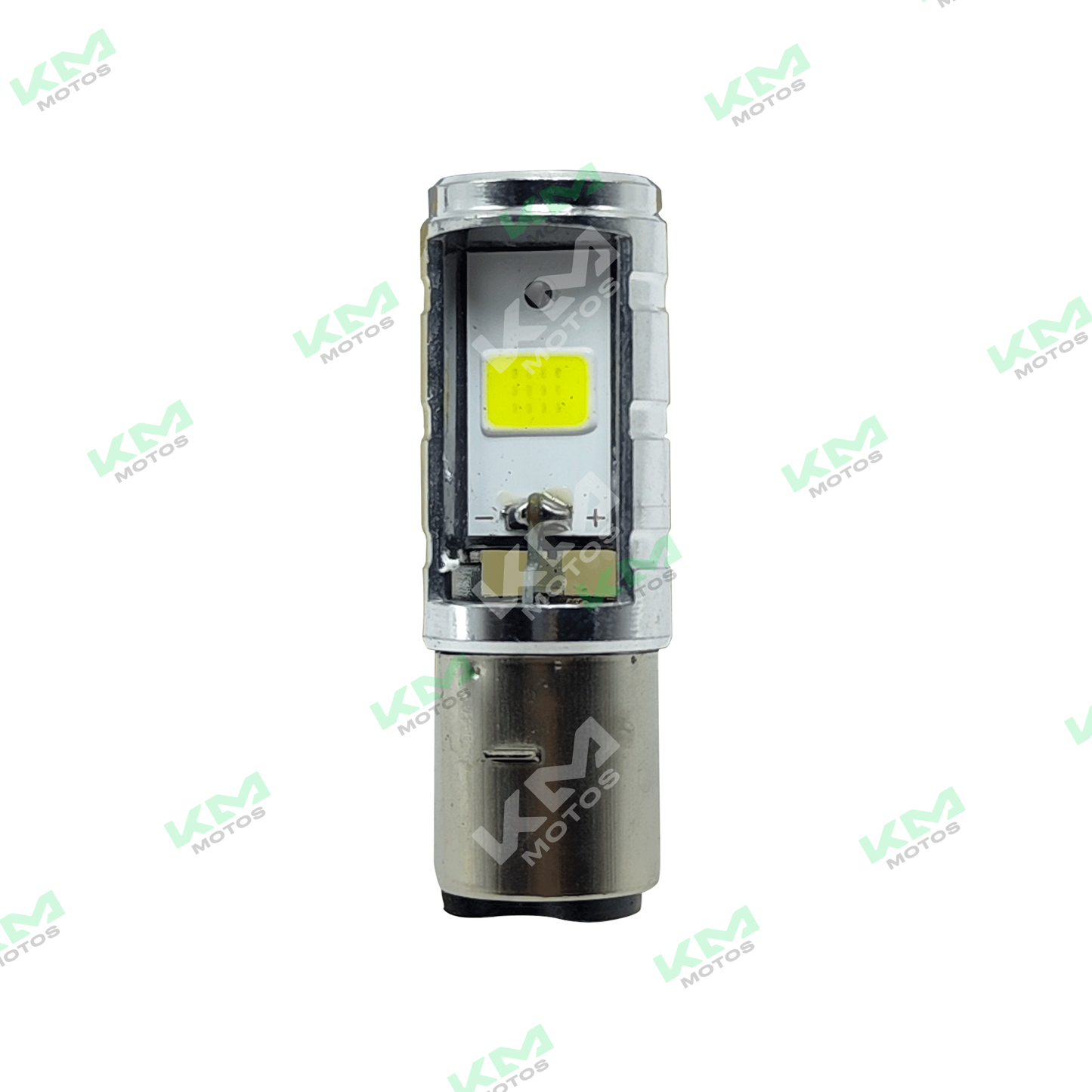 Luz LED de foco principal de doble cara con 2 contactos de marca Universal, ideal para iluminación eficiente en vehículos.
