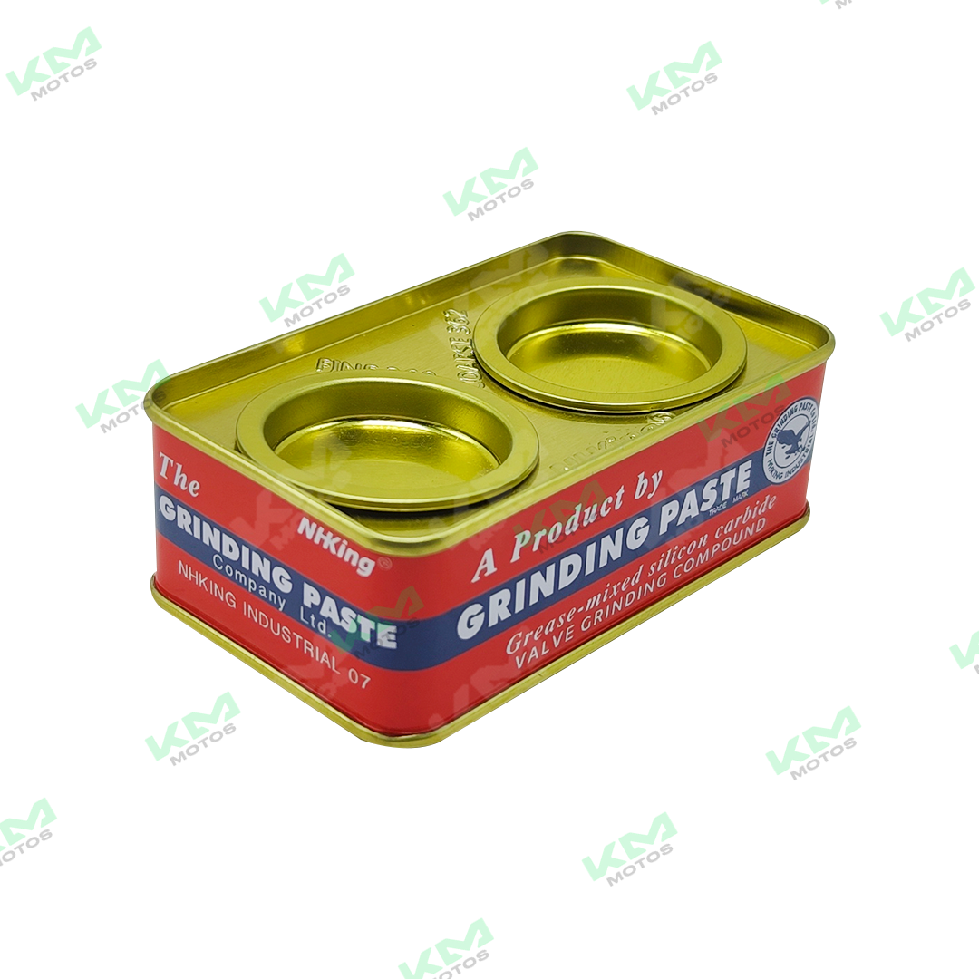 Aditivos para pasta de encender válvulas en envase con etiqueta, herramienta para mantenimiento de motores.