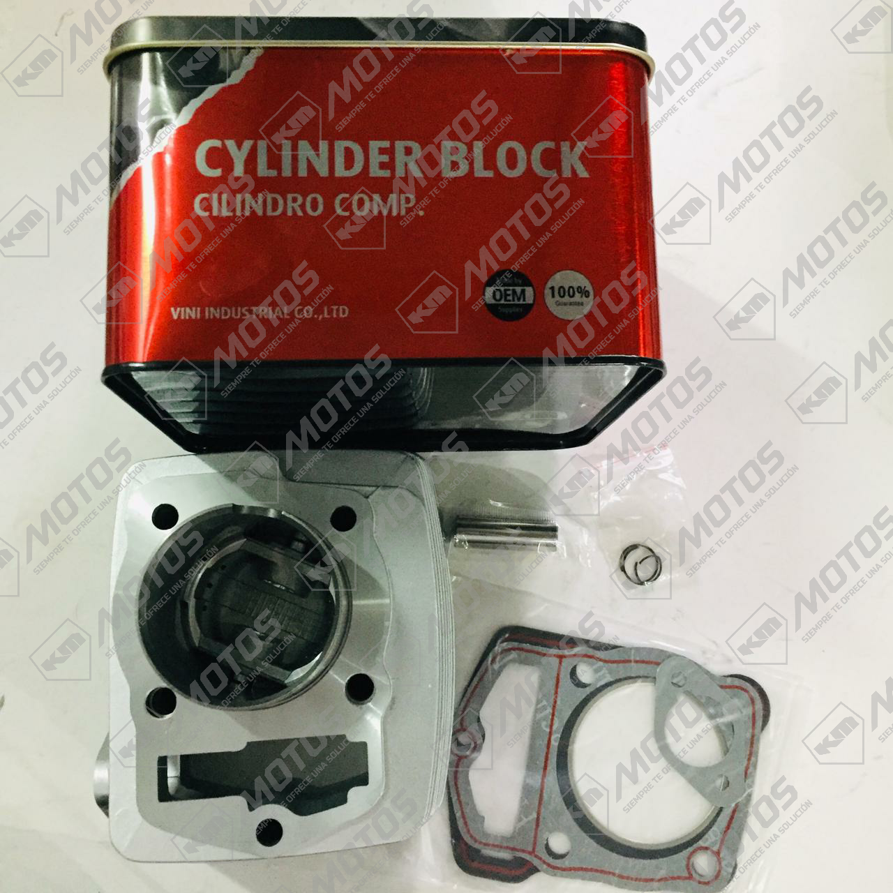 KIT DE CILINDRO CON EMPAQUES Y SELLOS SERPENTO NAGA150 (MOTOR DE CADENA) VINI/IMBRA
