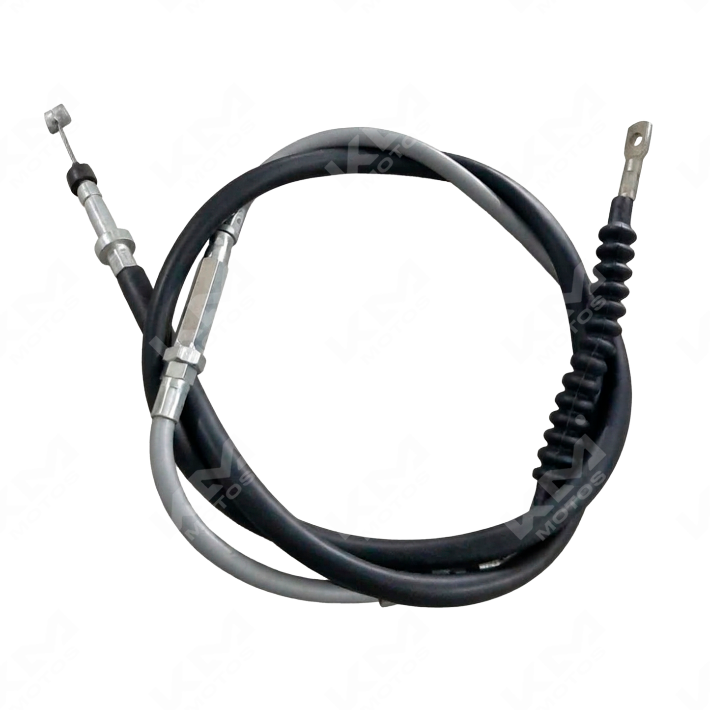 Cable de reversa KM Motos RE4S, cable de cambio para motocicleta, con conectores y recubrimiento resistente.