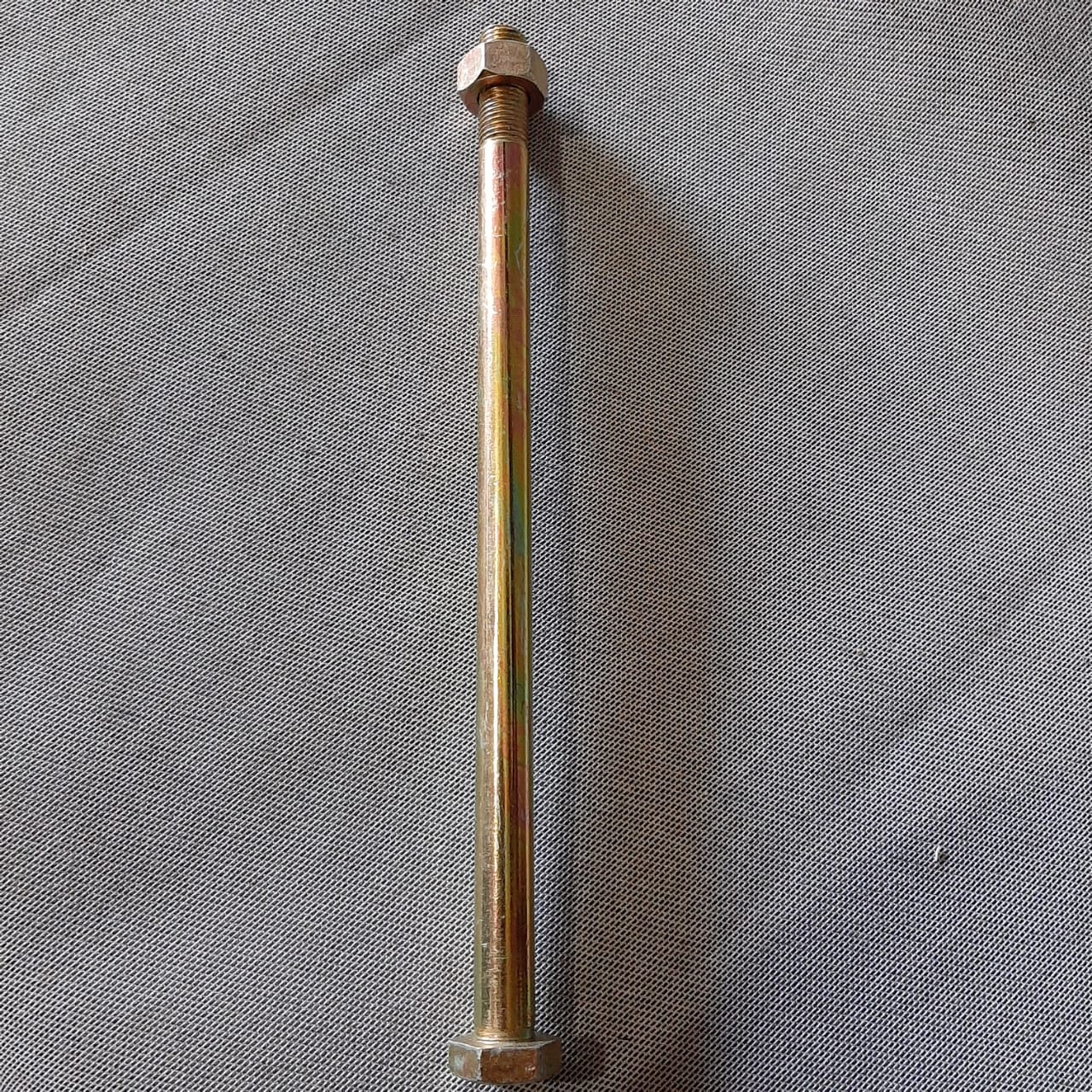 Eje pasador brazo oscilante de 205 mm para masa delantera en motocicleta KM Motos, pieza de repuesto resistente y duradera.