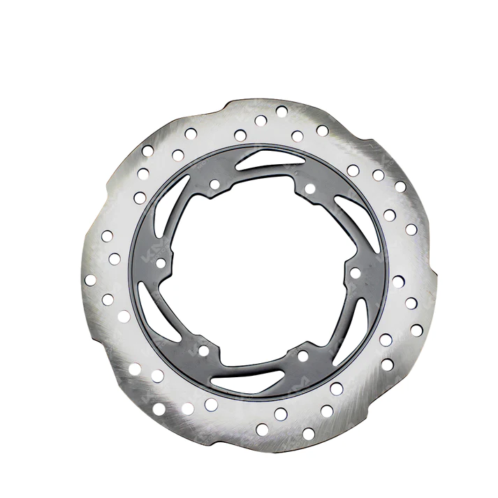Disco de freno trasero para Bajaj Pulsar 220F 2012, resistente y de alta calidad, visible en la imagen.