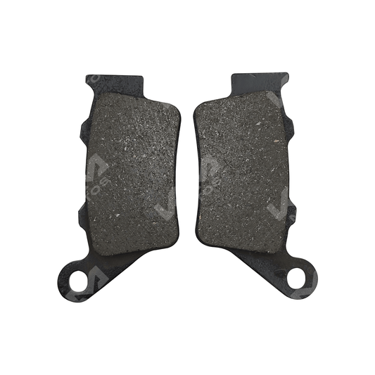 Pastilla de freno trasera para NS200, RS200, Duke200 y PS160 de la marca KM Motos, muestra la pastilla de freno en la imagen