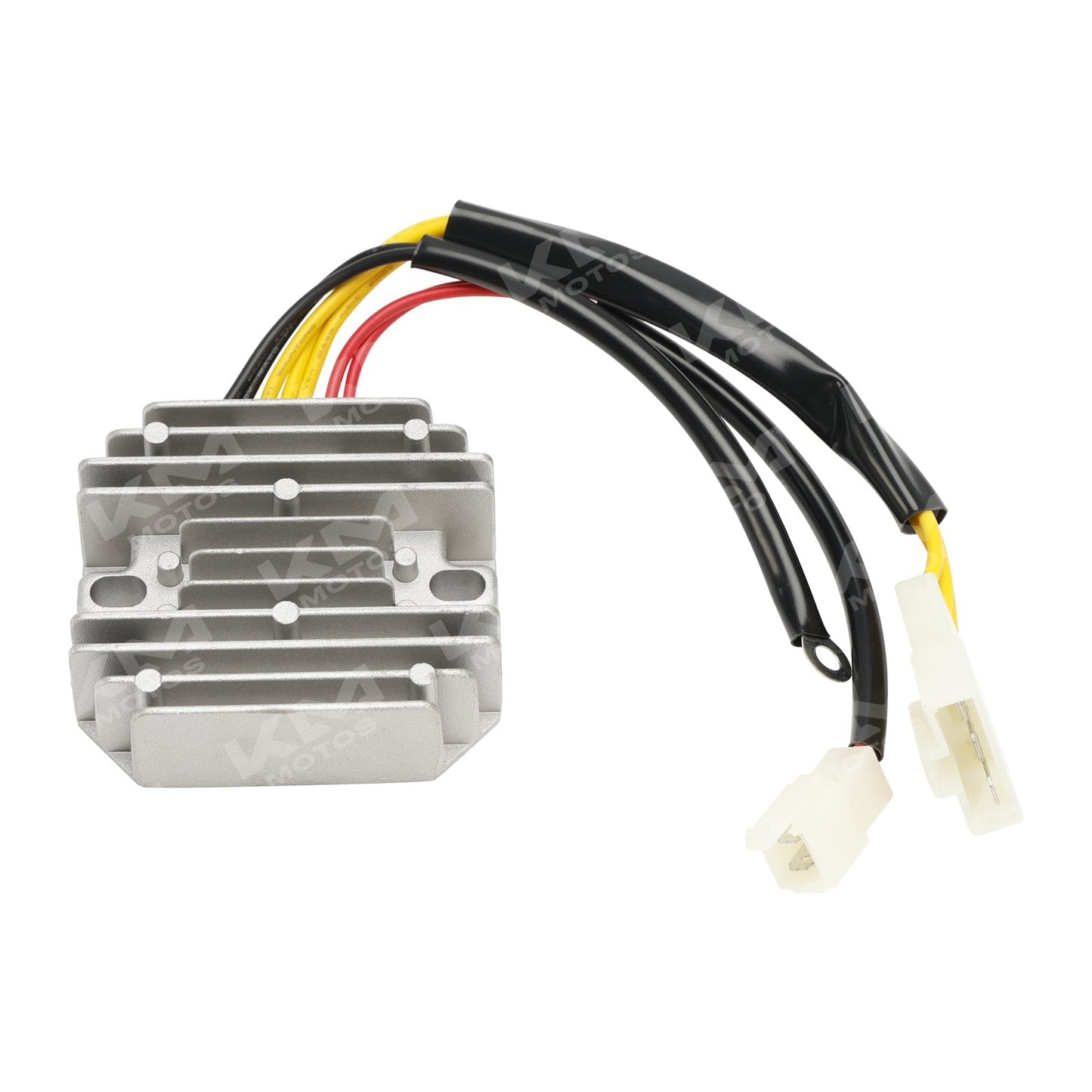 Regulador de voltaje Universal para Pulsar 200 RS 2015, parte visible en la imagen, diseñado para controlar la electricidad del motor.