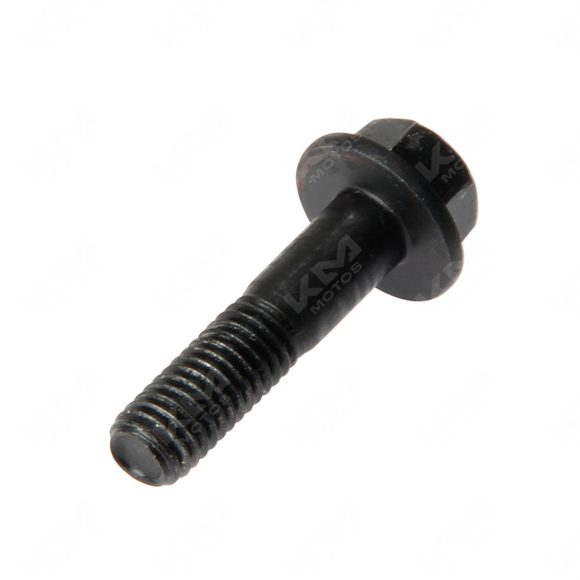 Tornillo M8x33 KMMOTOSHN ZDM200/DM125 de acero, vista del tornillo con rosca y cabeza en la imagen.