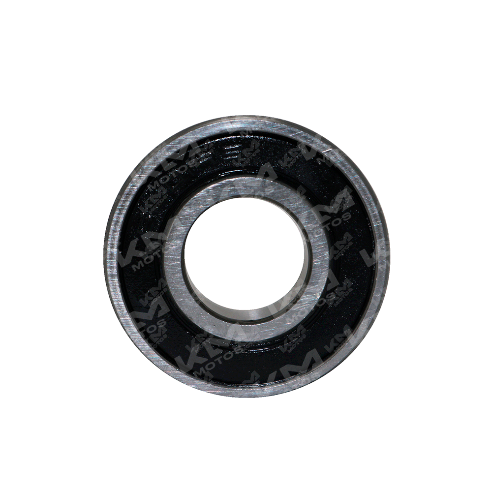 Balero radial de bolas 6203-P53 DT200, rueda de apoyo con carcasa, usado en maquinaria y equipos industriales.