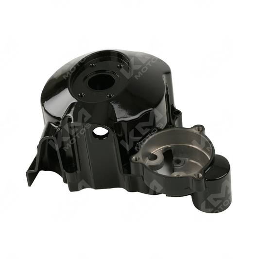 Cubierta izquierda de carter para FORZA 125, marca ORIGINAL, muestra la pieza de protección en color negro con detalles metálicos.