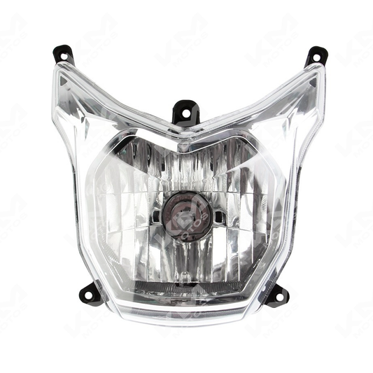 Conjunto de faros FT150 GTS ORIGINAL, luces frontales para motocicleta, con faros de alta calidad y diseño robusto.