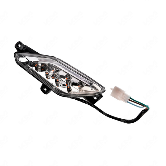 Lámpara LED delantera derecha para moto 125Z, marca ORIGINAL, mostrando el foco y la carcasa en imagen.