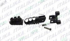 Conjunto posapie derecho Italika DM150, sistema de chasis original F11010119, parte de la estructura de motocicleta Italika.