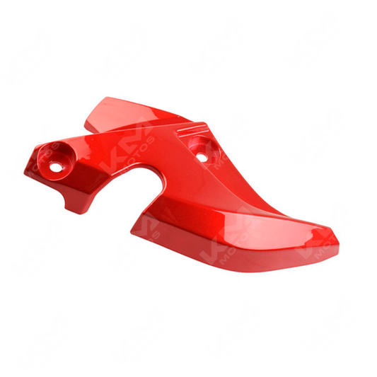 Cubierta de faro roja para FT150 de KMMOTOSHN, muestra la cubierta de luz de color rojo con detalles de montaje.