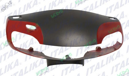 Cubierta de mando frontal roja y negra para motocicleta Italika CS125, sistema de chasis original F13010534