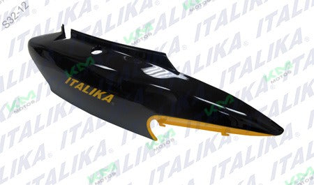 Cubierta de chasis negra para Italika XS125, original, modelo F13010701, resistente y diseñada para protección y estilo.