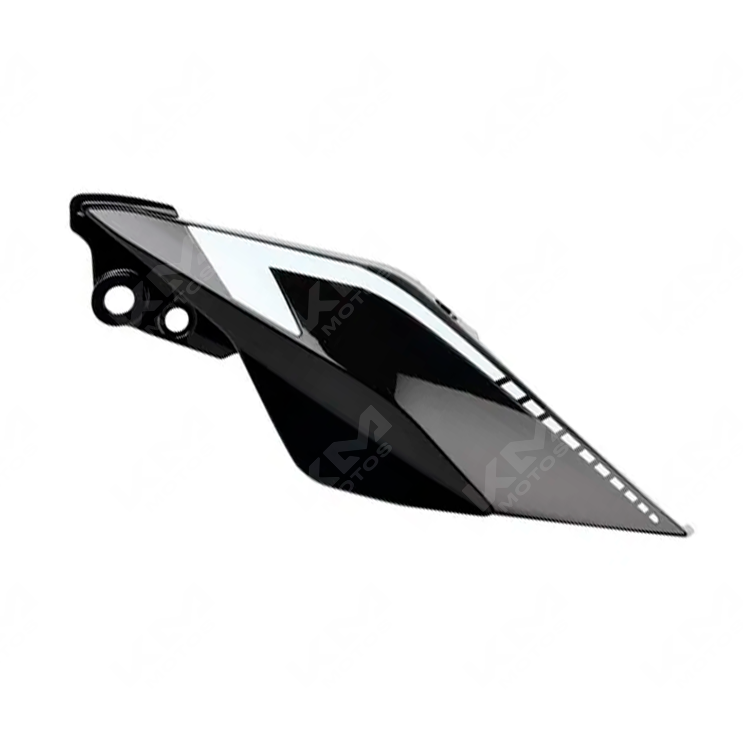 Cubierta trasera derecha negra perla para moto de la marca ORIGINAL, modelo 250Z, vista lateral en imagen.