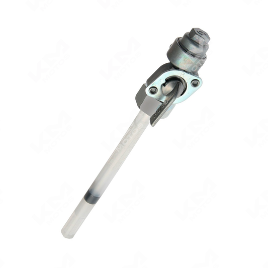 Llave de paso de combustible ORIGINAL 250Z, muestra la válvula de control con mango y conexiones metálicas.