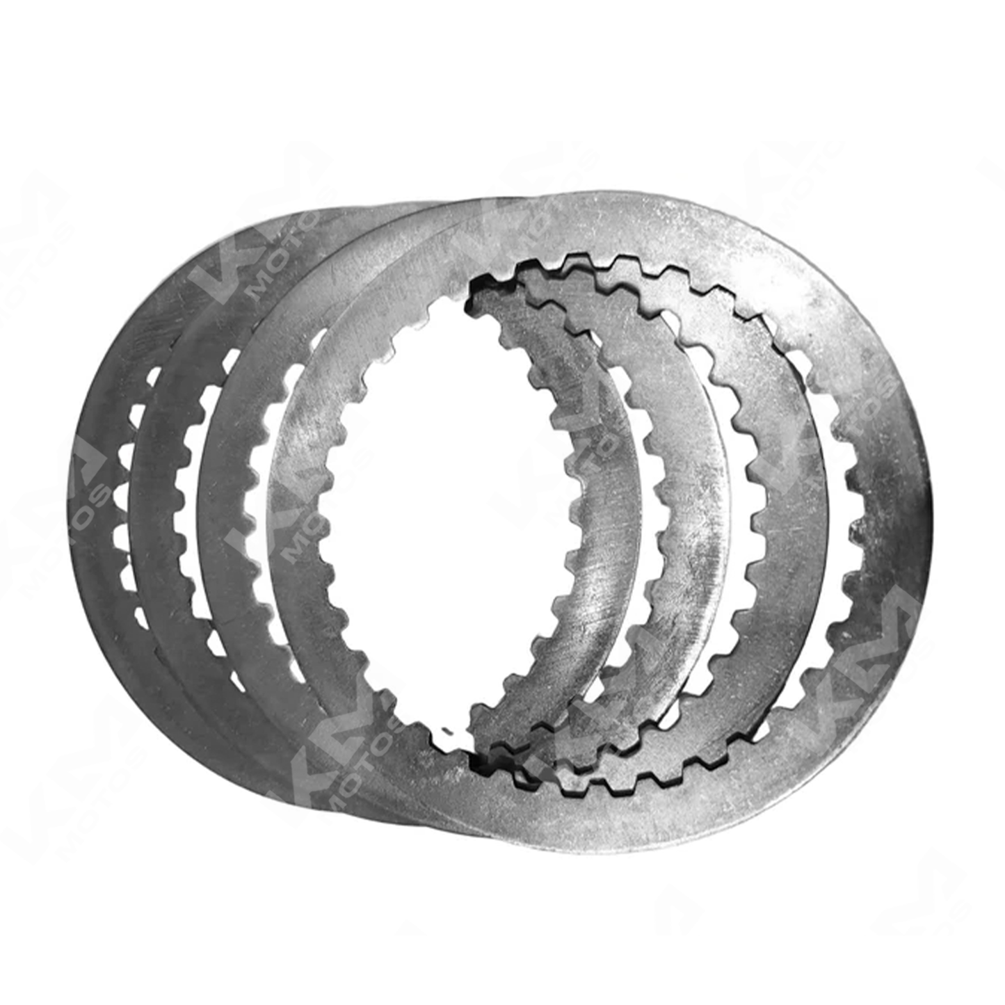 Set de 4 discos de metal para motocicleta KM Motos, componentes resistentes y duraderos para frenos.