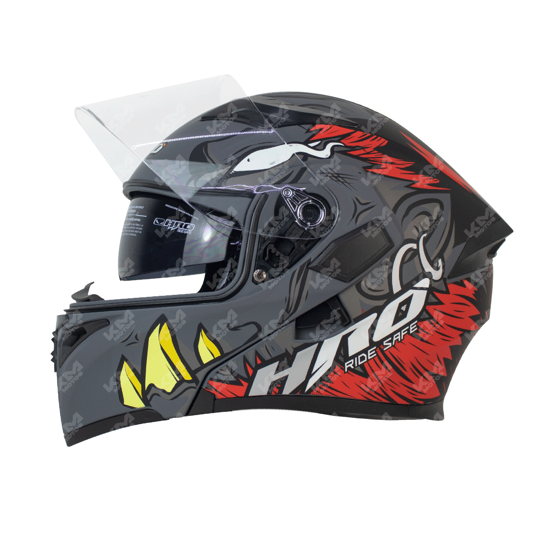 Casco Modular Gris M/verde Hanuki Hro 3400 XL