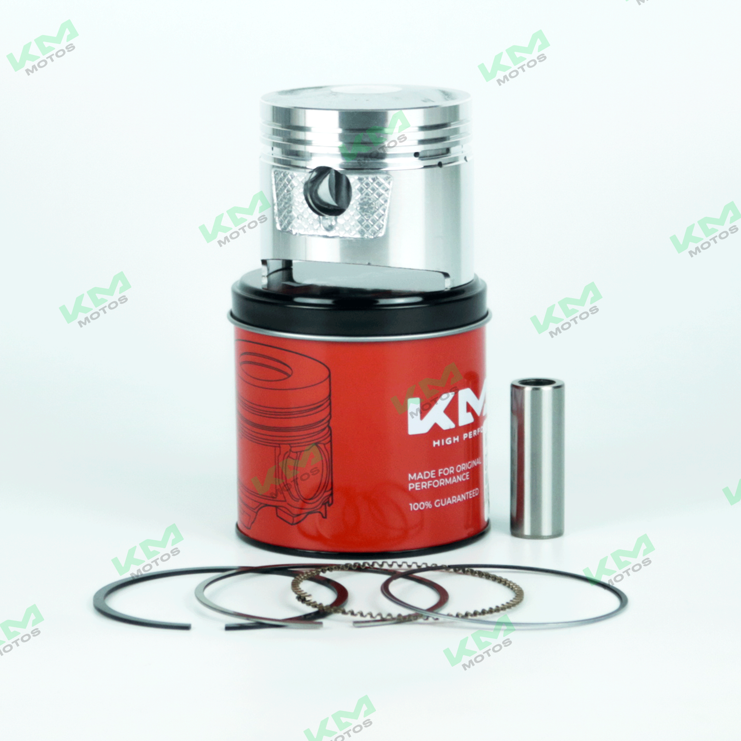 Kit de pistón Hanzo para CG150, FT150, RC150, FT180 y RT180, componentes en imagen para reparación de motor.