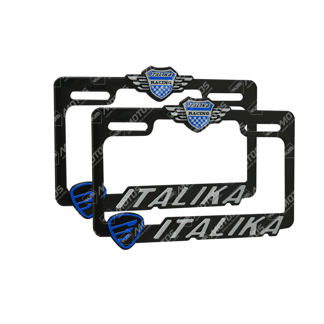 PORTA PLACA P/MOTO LOGO 3D ORIGINAL ITALIKA – KMMOTOSHN