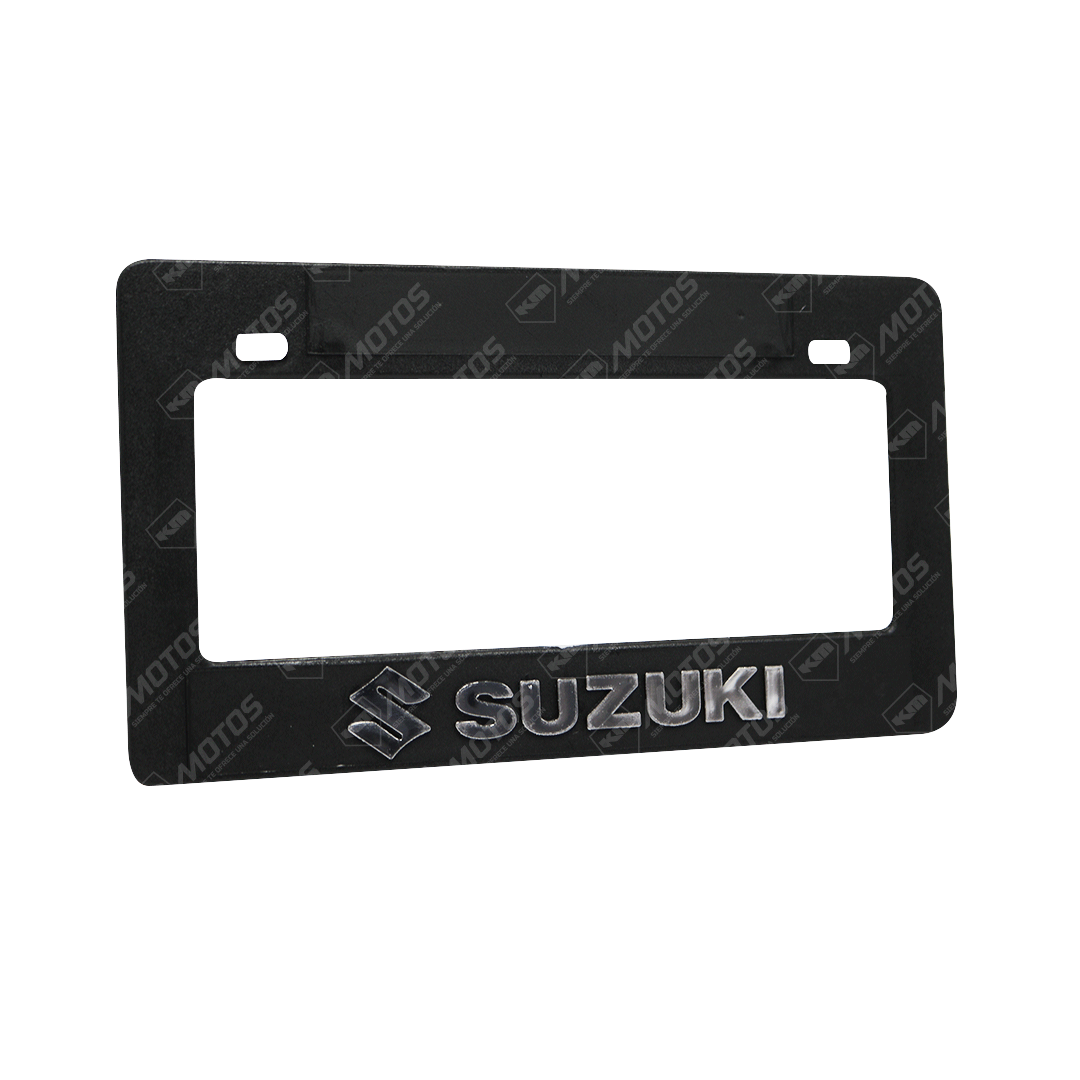 PORTA PLACA P/MOTO + LOGO 3D DARK SUZUKI