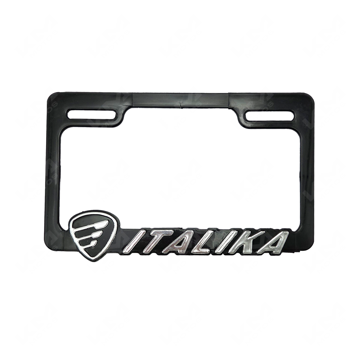 PORTA PLACA P/MOTO + LOGO 2D DARK ITALIKA