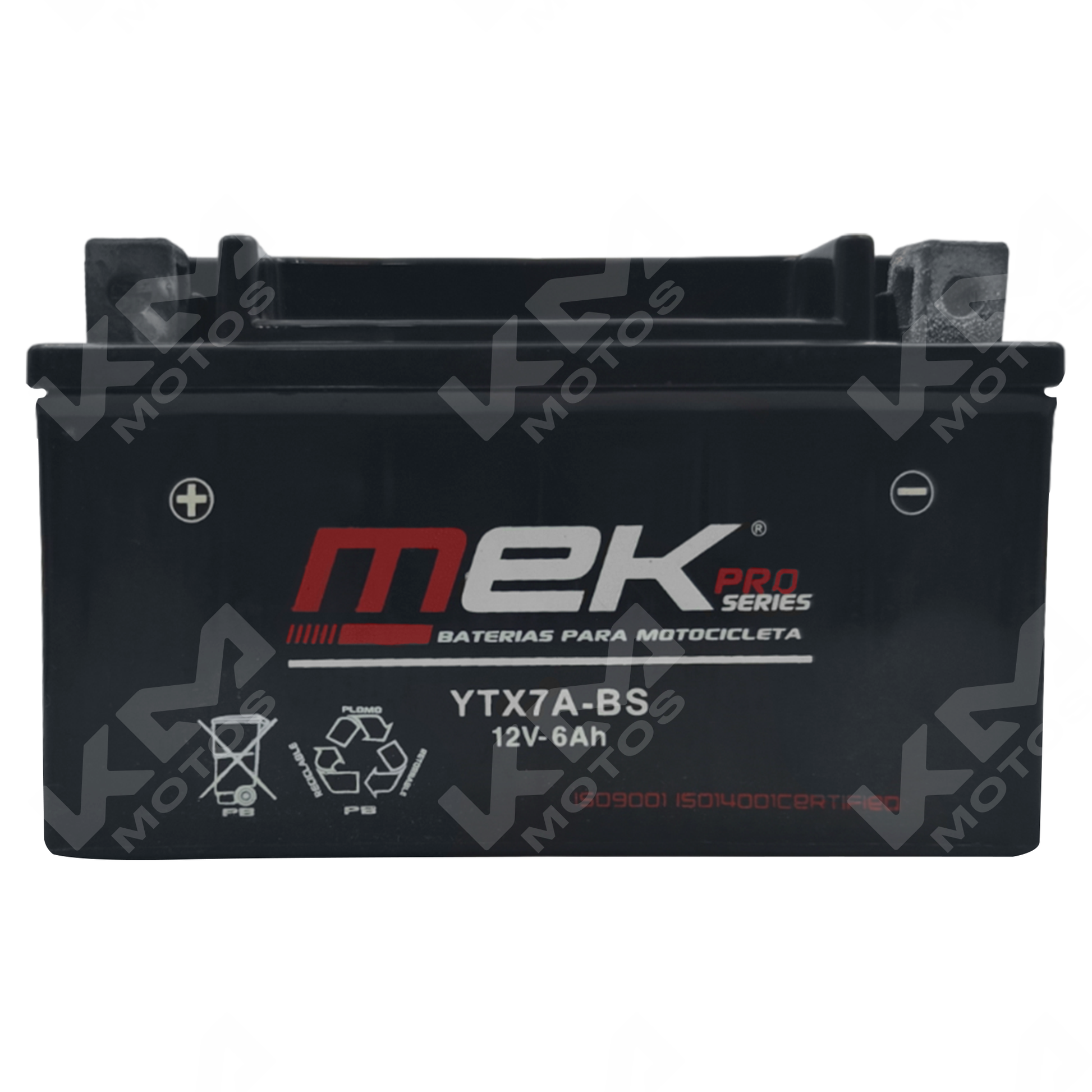 BATERIA YTX7A-BS + ACIDO MEK-PRO - KMMOTOSHN
