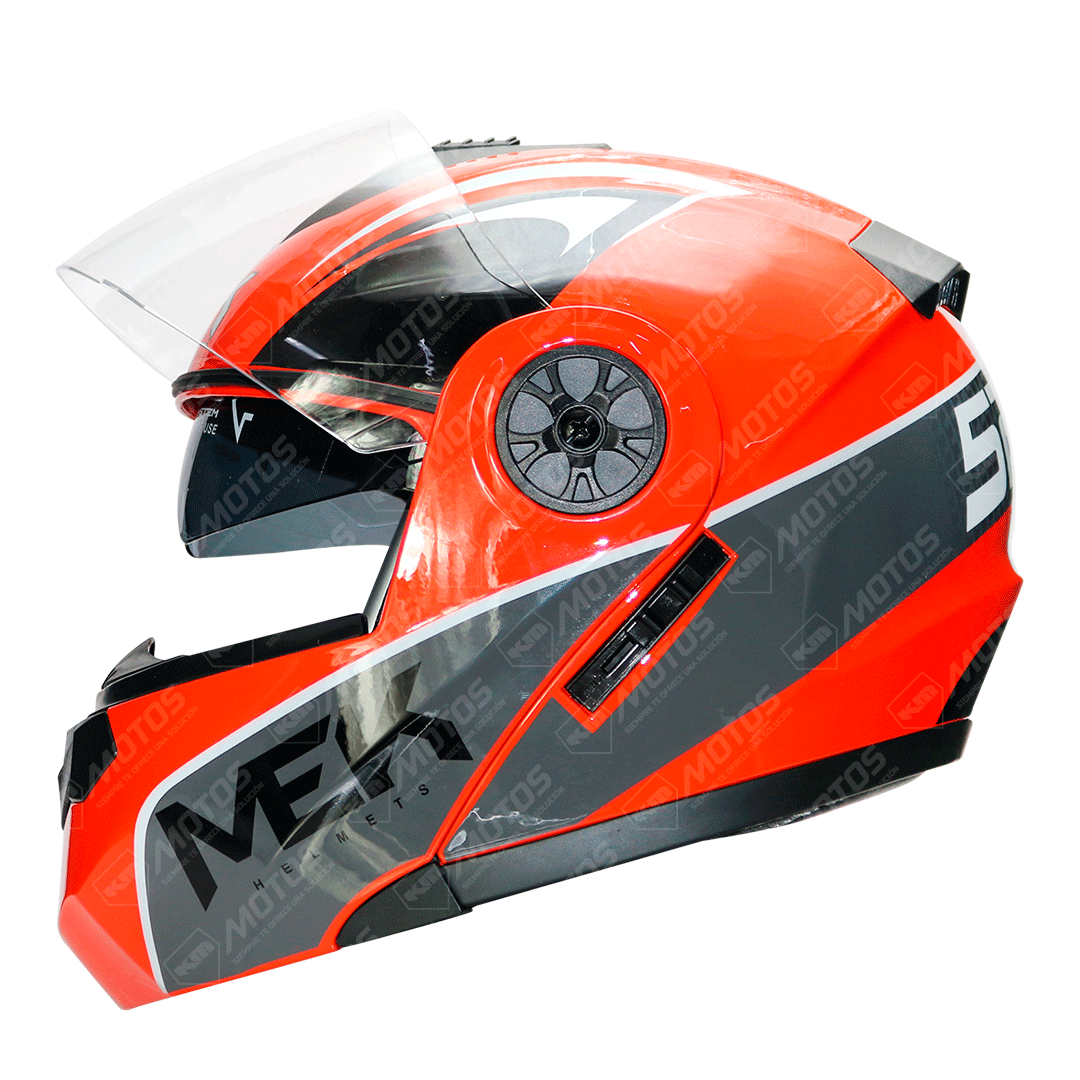 CASCO MODULAR MK759 DOBLE/VISOR RACER 52 SPORT ROJO/GRIS BRILLANTE TALLA XL