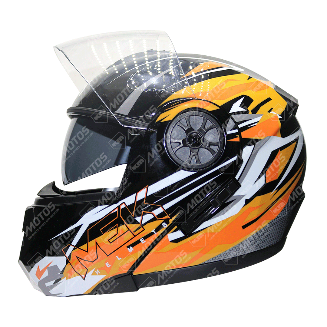 CASCO MODULAR MK759 DOBLE/VISOR BRAVO ANARANJADO/GRIS MATE TALLA XL