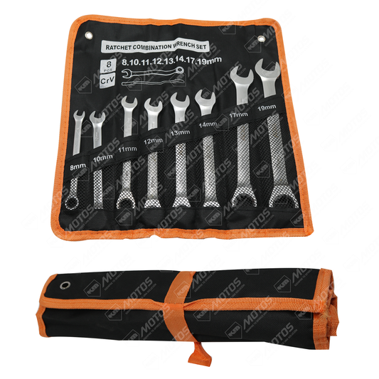 KIT DE LLAVES COMBINADAS METRICAS + RASH (8MM - 19MM)