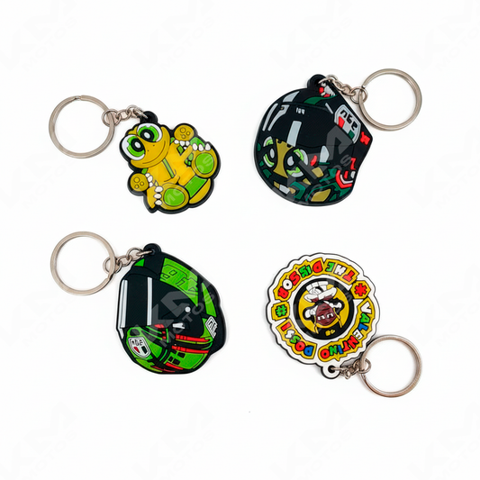 Llavero de goma LR46 de KMMOTOSHN con diseño colorido y resistente, ideal para llaves y accesorios.