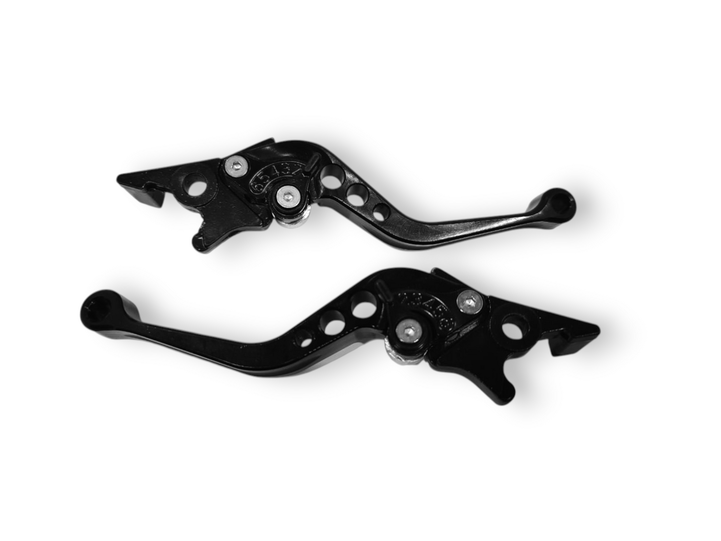 MANECILLAS DE ALUMINIO DE LUJO SOLAS (FRENO Y CLUTCH) NEGRO - KMMOTOSHN