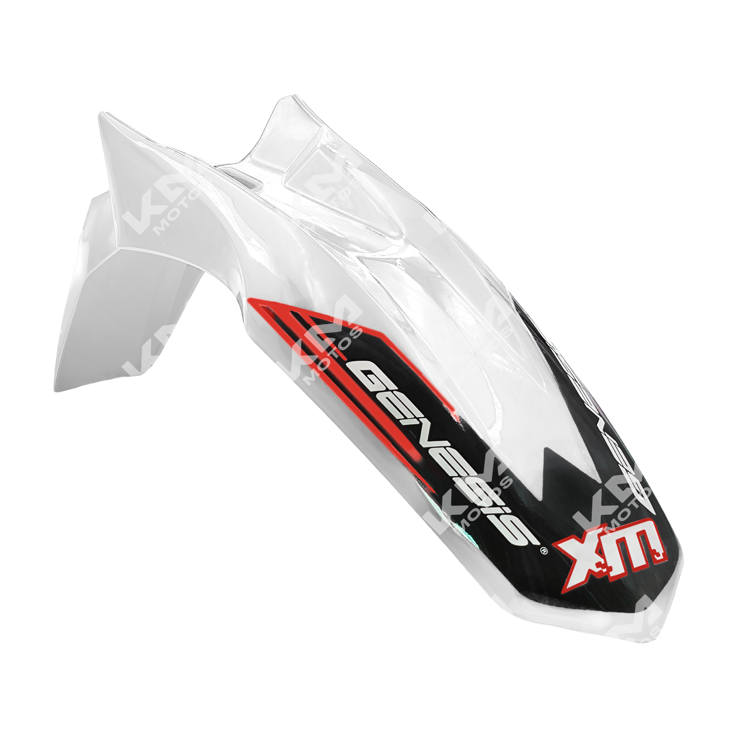 Protector de guardafango XM200Z del Blanco para motocicleta KM Motos, resistente y compatible con modelos específicos.