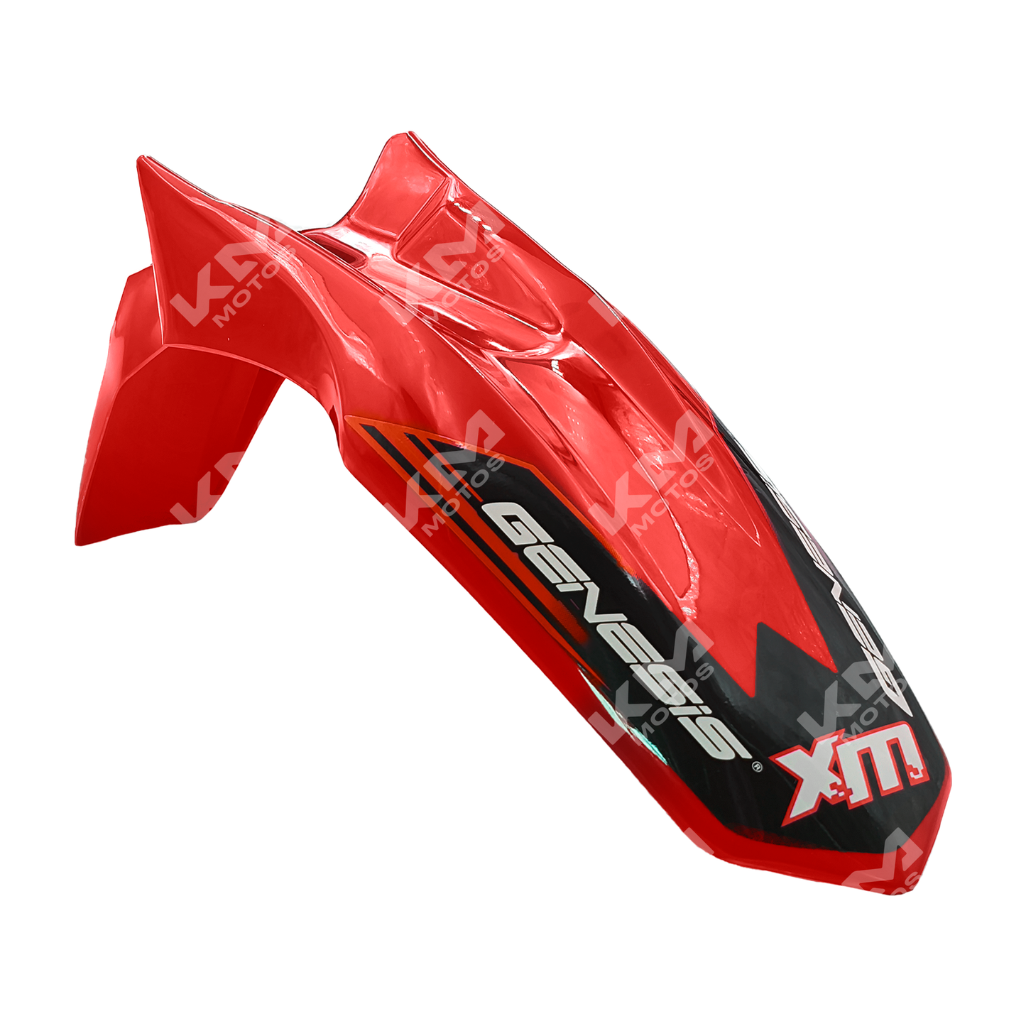 Guardafango rojo para motocicleta XM200Z de KM Motos, visible en color rojo y diseño resistente.