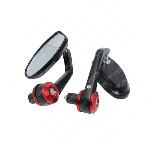 RETROVISOR DE CONTRAPESA OVALADO ROJO