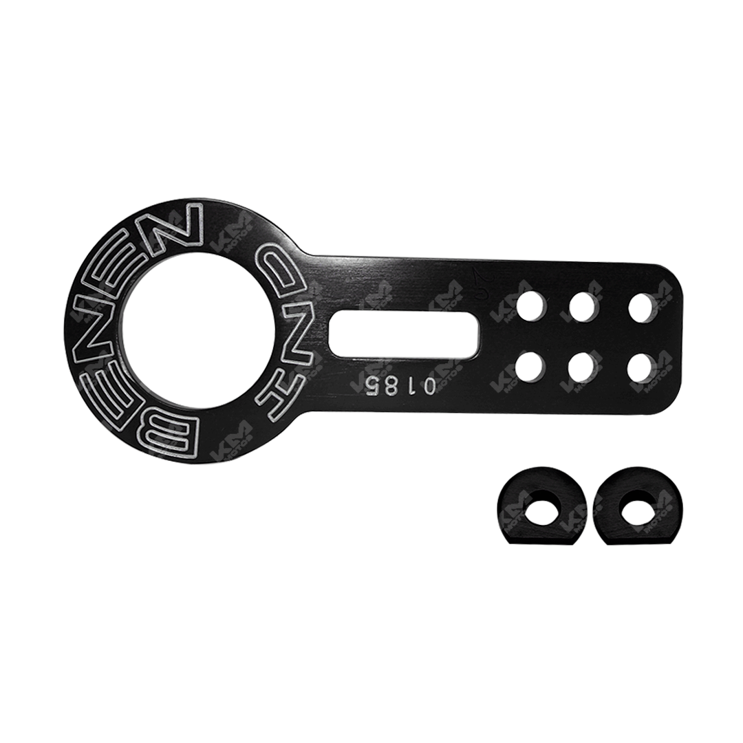 Remolque de lujo racing KM Motos, diseño elegante y resistente, mostrado en color negro con detalles de alta calidad.