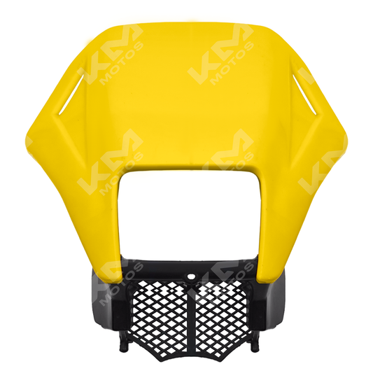 CARENA DE GXT/KMF ZX200 AMARILLA + CANASTA - KMMOTOSHN