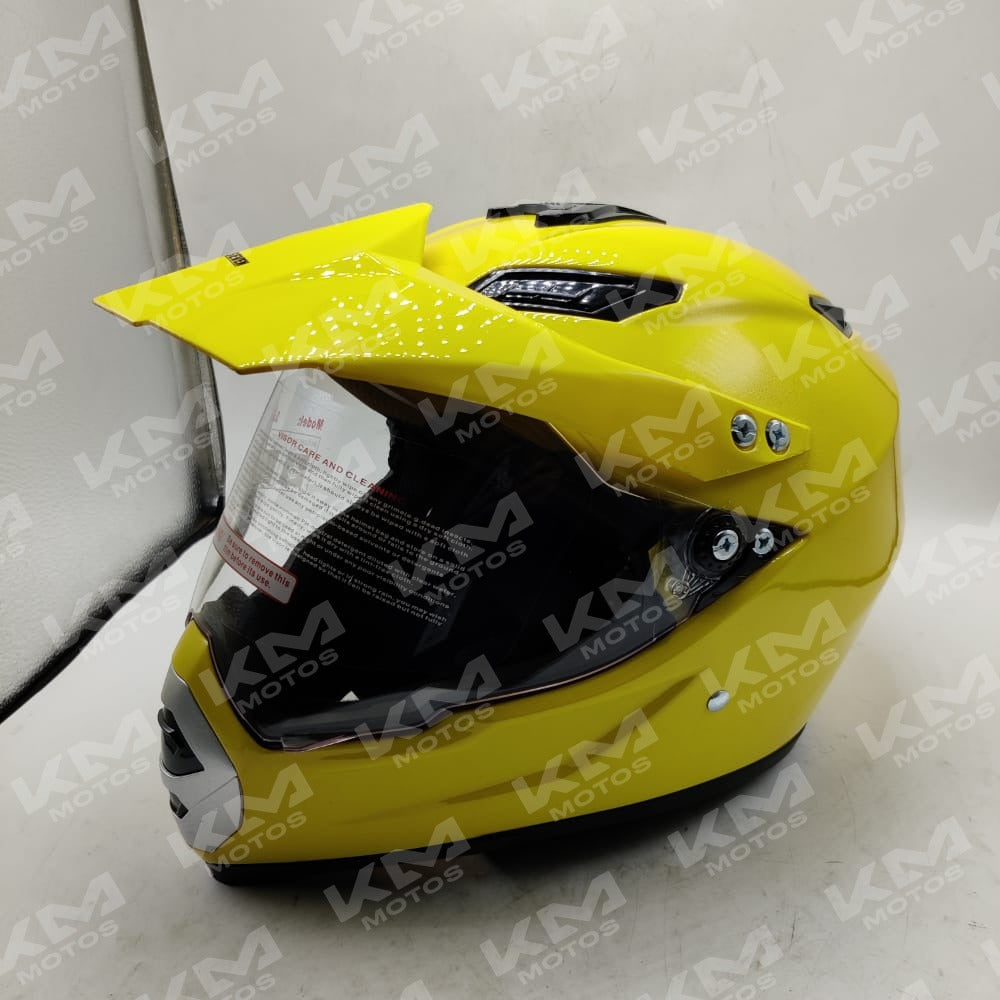 Casco Cross C7 + Visera Amarillo