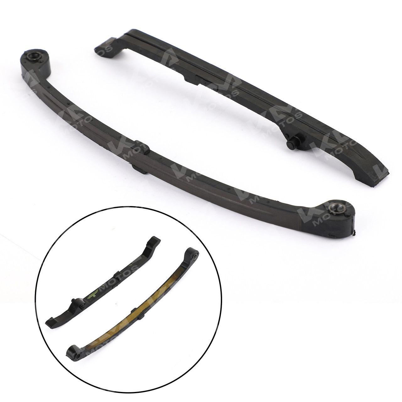 Guía de cadena GXT200/KMF200 de plástico para tensor de tiempo, compatible con marcas universales, en color negro.