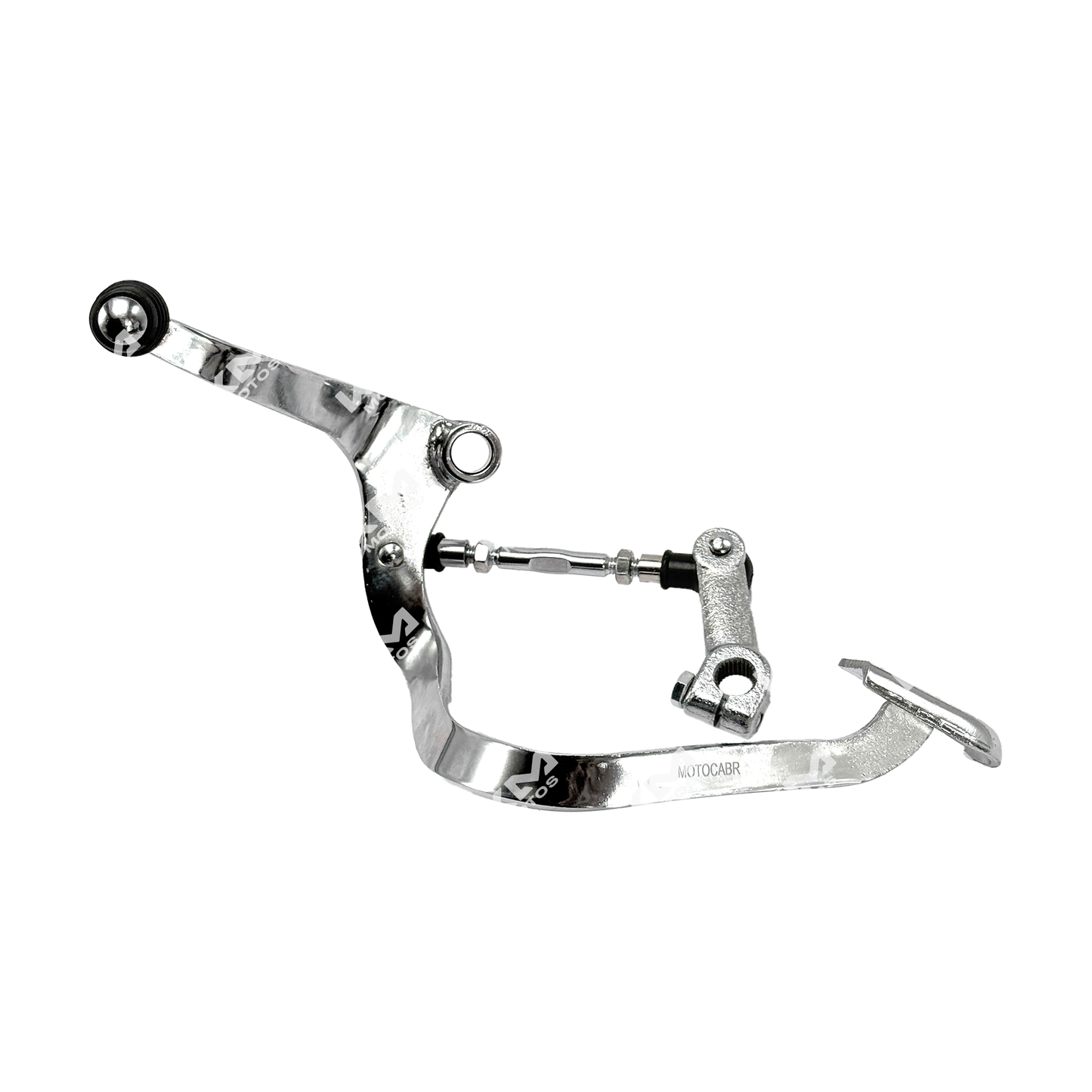 Pedal de cambio doble KM Motos para HJ125 con brazo loco, pieza resistente y compatible para motocicletas.